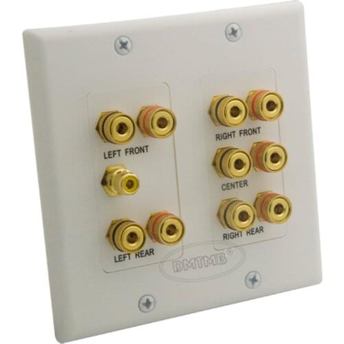 5.1 sound box speaker banana wall plate with female to female connector
