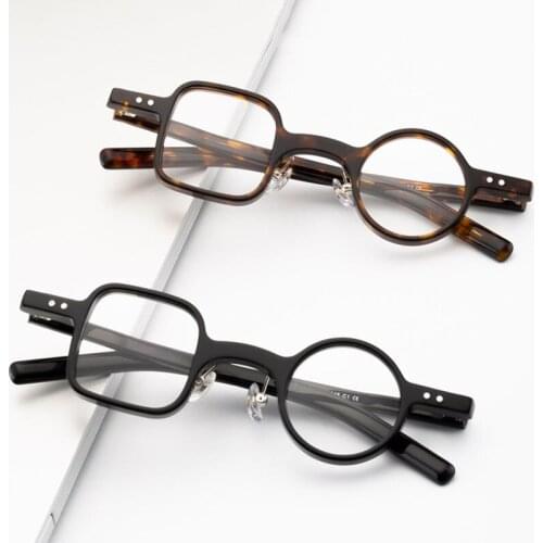 80152 Acetate Handmade Retro Glasses Frame Ultra-light Optical Fashion Computer Eyeglasses for Men Women