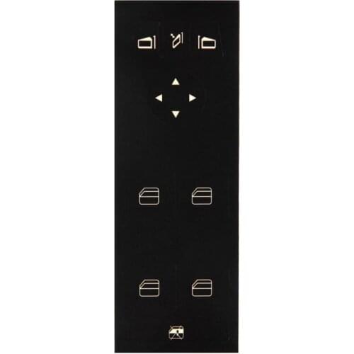 Car Styling Accessories Reusable Vehicle Window Button Decal Sticker For MERCEDES-BENZ W204 C250 C300 C350 Black