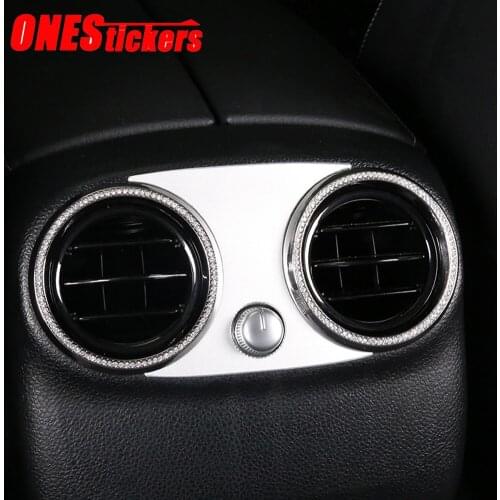Car Accessories Rear Row Air Conditioning Vent Ring Diamond Trim Cover For Mercedes Benz W213 W205 X253 E C GLC Class 2015-2020