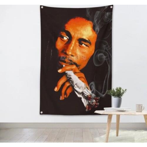 Jamaica Reggae Large Rock Flag Banners Four-Hole Wall Hanging Painting Bedroom Studio Party Music Festival Background Decor