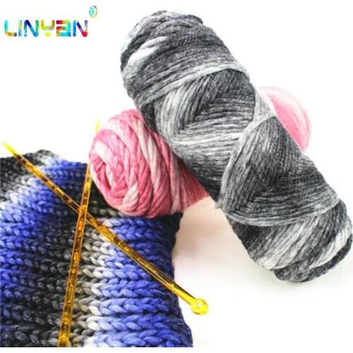 Cotton thread anti-pilling scarf thread Knitting scarf softness and comfort space dye Hand-woven milk cotton coarse yarn t4