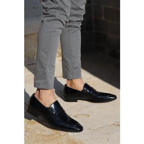 Ayakland P405 Japanned Leather 100 Leather Classic Men 'S Shoes