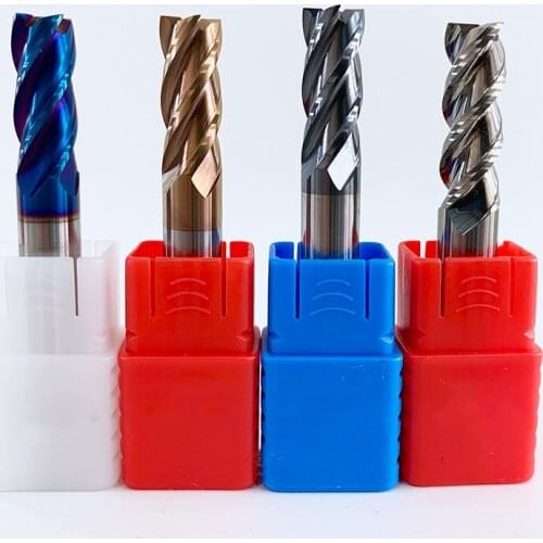 End Mill/Flat End Mills cutter 2 3/4 flute carbide milling tungsten steel alloy coating CNC Face Mill cutting Aluminum tool