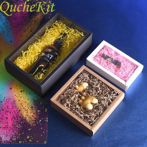 10pcs Folding Kraft Paper Box With Transparent PVC Window Black Packaging Gift Box Wedding Birthday Party Candy Cookie Cake Boxe