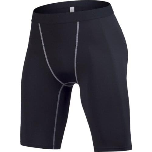 Summer Men Quick Drying Training Fitness Compression Gym Shorts Breathable Solid Workout Tights Soccer Running Shorts