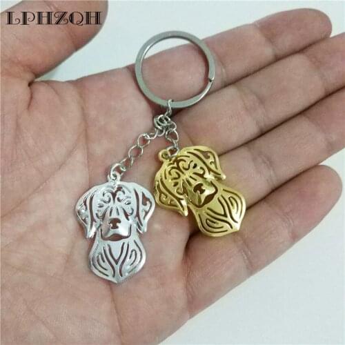 LPHZQH Fashion Dog Key Chain Cute Vizsla Trendy Bag Charm Pendant Accessory For Women Men Girls Gift Car Key Ring Jewelry