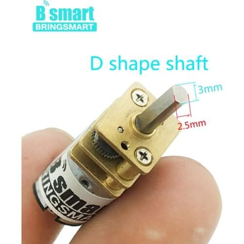 Bringsmart 15/30/50/60/100/200/300/500/600/1000/1500rpmMicro Speed Gear Motor DC 6V 12V Reduction Gear Motor Gear Reducer Motor