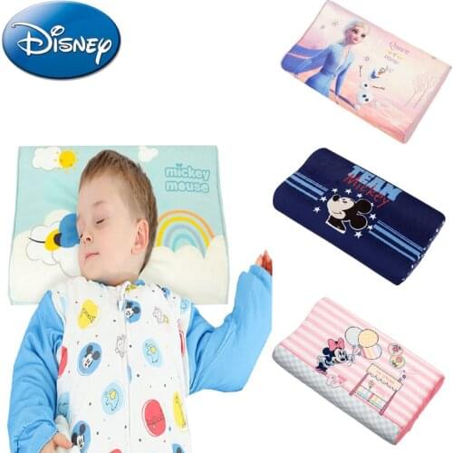 Genuine Disney Mickey Anime New Boys Girls Latex Pillow Children Latex Neck Pillow Soft Anti-wrinkle Latex Pillow Sleep Pillow