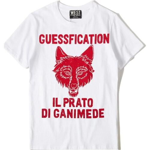 Punk 2020 New High Men Fashion T Shirts fox Letter T-Shirt Hip Hop Skateboard Street Cotton T-Shirts Tee Top #J29