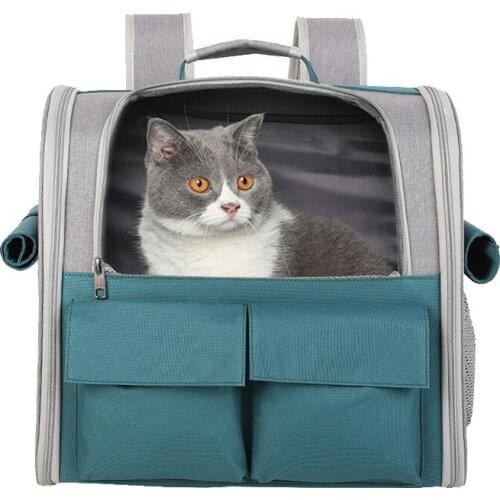 Portable Cat Backpack Bag Breathable Cat Carrier Pouch Pet Transportation Travel Bag Collapsible Handbag Transport Cage for Cats