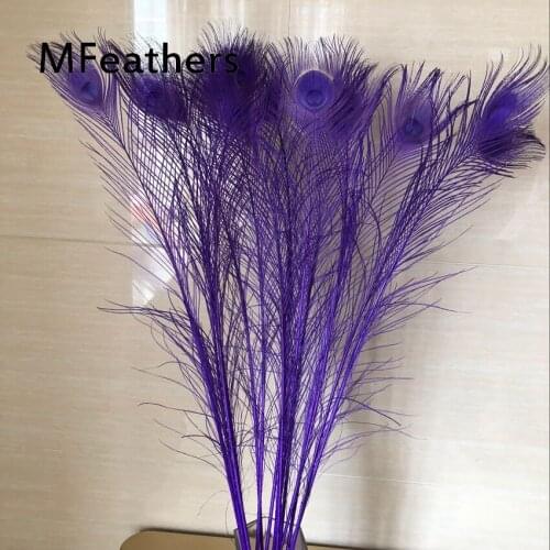 Top quality peacock tails feather,1000pcs/lot Purple Color, length about 80-90 cm,beautiful natural peacock plumes for weddings