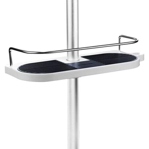 Shower Shelf Telescopic Adjustable Bathroom Organizer Shelf for Shower Bar for Soap Shampoo Lotion 18-25mm