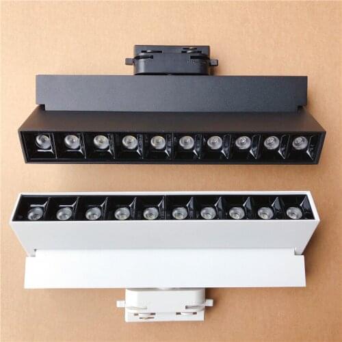 Dimmable 20W LED Spotlight 2 Wires LED Track Light Recessed Ceiling Lamp Floodlight White Black Body Shop Stores Indoor Lighting