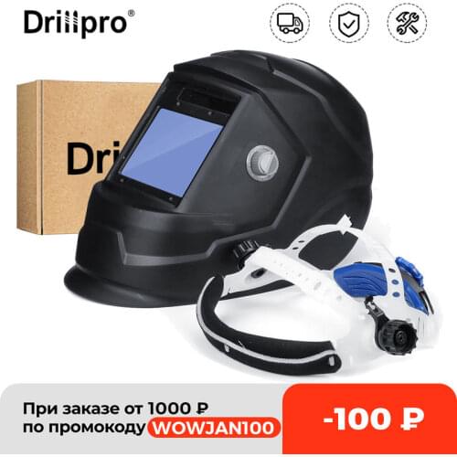 Solar Powered Auto Darkening Welding Helmet Adjustable Shade Range DIN 9-13/Rest DIN 4 Large View Area Arc Tig Mig Welder Mask