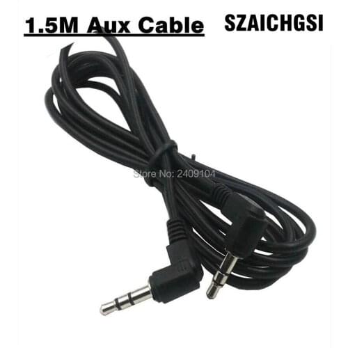SZAICHGSI 1.5m 90 Degree Angled Type Stereo Audio 3.5mm Male to 3.5mm Male Car Aux Audio Cable wholesale 1000pcs/lot