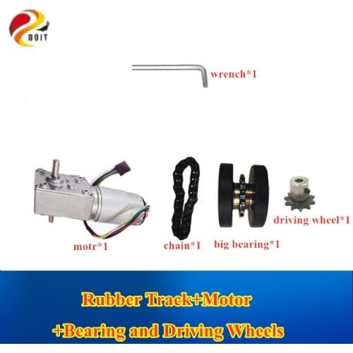 T007 Metal Stainless Steel Load-bearing Wheel Drive Wheel Chain Robot Tank Chassis Kit Large Load