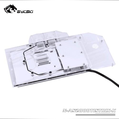 Bykski Water Block use for ASUS ROG STRIX-RTX2080TI-O11G-GAMING /Full Cover Copper Block/RGB Light/Compatible Original Backplate