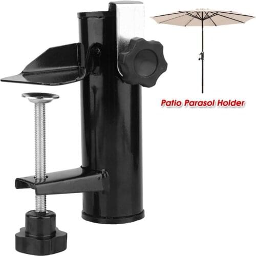 1 Set Courtyard Umbrella Fixed Clamp Bracket Clamp Balcony Umbrella Stand Outdoor Table Fixed Umbrella Stand Umbrella Holder