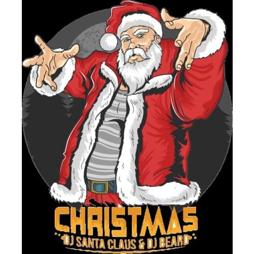 1PCS Christmas Rock Santa Claus Heat Transfer Stickers Christmas Patches for Clothing Iron on Transfer Patches Applique