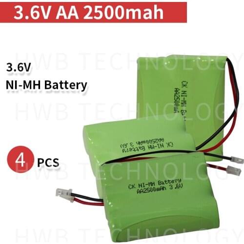 4 PCS/lot New Ni-MH AA 3.6V 1800mAh Ni-MH Rechargeable Battery Pack With Plugs For Cordless Phone Batteries Free Shipping