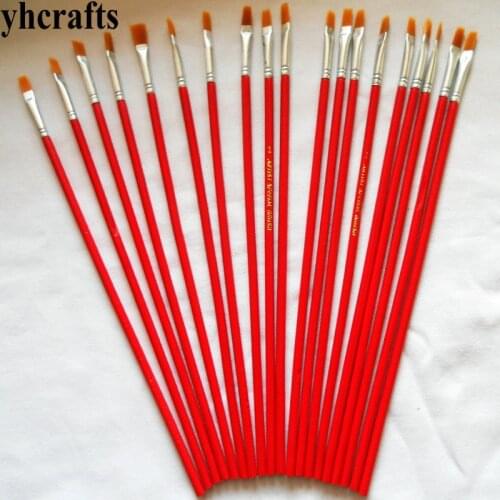 50PCS/LOT.6cm wood oil brush Paint brush Watercolor brush Draw tools Art tools Kindergarten crafts Drawing toys Wholesale OEM