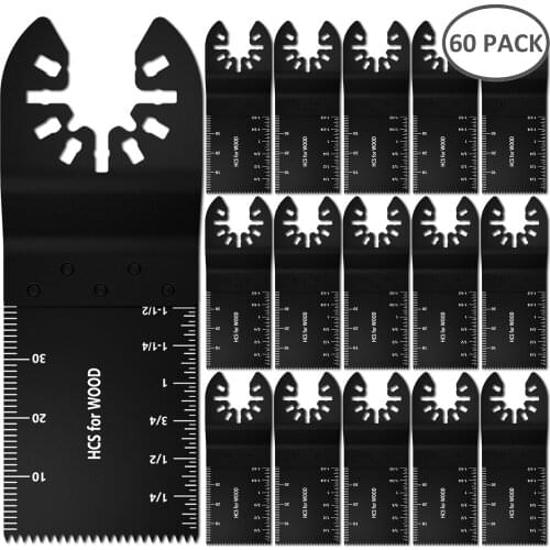 60/50/20/10/5pcs Multi-Function Precision Saw Blade Accessories Oscillating Saw Blades for Renovator Power Wood Cutting Tool Bit