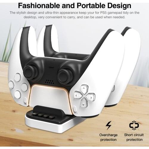 600mAh Gamepad 2 built-in Type-C Without Handle for PS5 gamepad Controller Stand Gamepad Battery Charger Charging Dock Hot