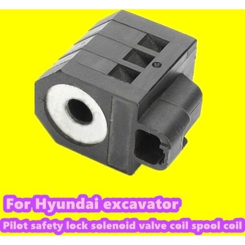 For excavator accessories Hyundai R60/150/215/225-7 solenoid valve pilot safety lock solenoid valve coil spool coil high quality