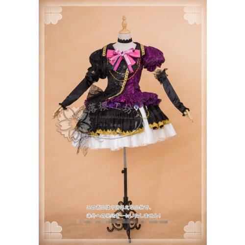 Anime! BanGDream! Roselia Udagawa Ako Drummer Luxuriant Version Dress Lolita Uniform Cosplay Costume Custom-made Free Shipping