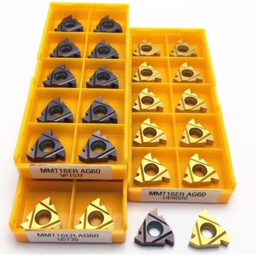 Cutting thread insert 16IR 16ER AG55 UE6020 VP15TF US735 16IR 16ER AG60 carbide insert CNC lathe slotted thread insert 16IR 16ER