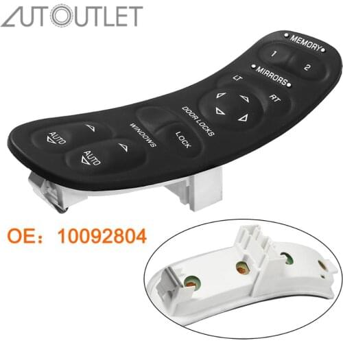 AUTOUTLET 12V Master Power Window Door Switch Fit For Chevrolet C5 Corvette 1997-2004 Push Pull Window Switch 10092804 10318809