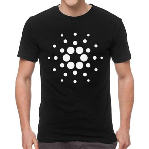 Cardano ADA Cryptocurrency T Shirts Men Short Sleeve Cotton T-shirt Crypto Bitcoin Logo Cryptos Tee Tops Novelty Tshirts Gift
