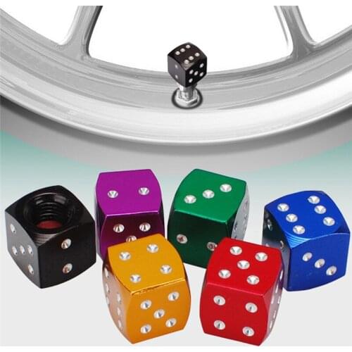 CARPRIE Car Tire Valve Stem Caps 6 Colors Bicycle Car Wheel Bottle Cap Hexagonal Air Stems Tire Dust Cover Dice m3
