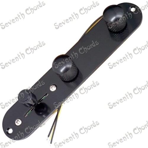 Black 3 Way Wired Loaded Prewired Control Plate Harness Switch Knobs for TL Electric Guitar Parts