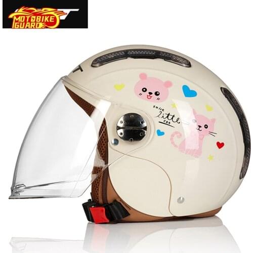GXT Childrens Half Helmet Cute Four Seasons Motorcycle Helmet Scooter Ski Skateboard Hat Children Boys Girls Helmets
