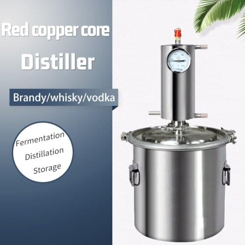 12L/20L/35L red copper core Moonshine distiller Single sale distillation column home brew alcohol making machine kit