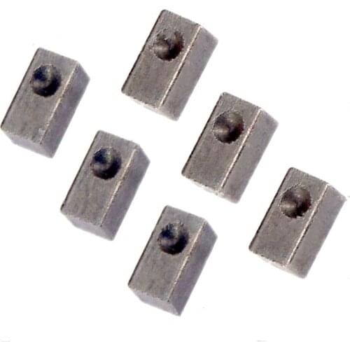 QHX 6 Pcs Electric Guitar Tremolo Bridge Saddle Lock String Insert Block Clamp Strings Metal Block guitar accessories parts