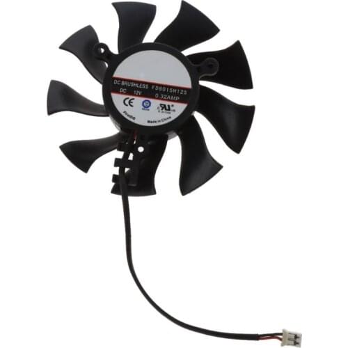 FD8015H12S 75mm 2Pin VGA Fan For Sapphire HD6850 HD4860 HD5850 HD4890 Graphics Card Cooling Fan