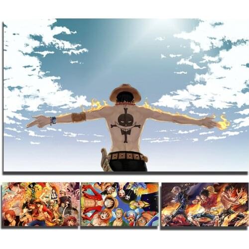 HD Art Prints One Piece Anime Poster Bedroom Decoration Picture Japanese Anime Frameless Canvas Painting Wall Decoration