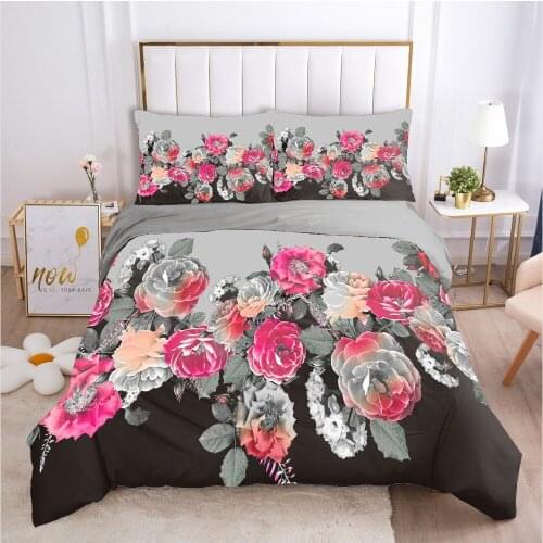 3D Nordic Flowers Design Bedding Sets Duvet Covers Sets Comforter Bed Set Quilt Cover Comforter Case Quilt Cover Home Textile