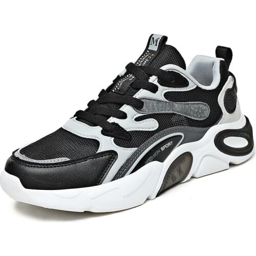 2021 New Unisex Mesh Shoes Breathable Women Sneakers Trendy Men Casual shoes Lace-Up Lightweight Black Walking Man Tenis Shoes