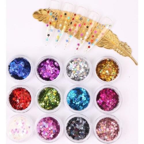 Nail Sequins Set, Glitter Nail Art Glitter Thin Sequin Flakes Stickers, Nail DIY