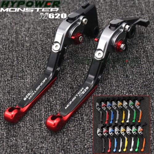 New CNC Adjustable red&Titanium Motorcycle Brake Clutch Levers For Ducati MONSTER M620 MONSTER 620 2002 (16 Colors)
