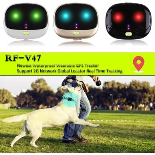 Pet Tracking Equipment RF-V47 GPS Tracker Two-way Voice Calls in Real Time Historical Route Playback Set Geofence to Find Pets