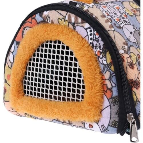 Portable Hamster Carrier Small Pet Guinea Pig Travel Pounch Bag Outdoor