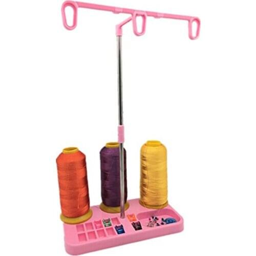 Sewing Thread Stand Adjustable 3 Thread Spools Plastic Holder Multi-color optional 7YJ49