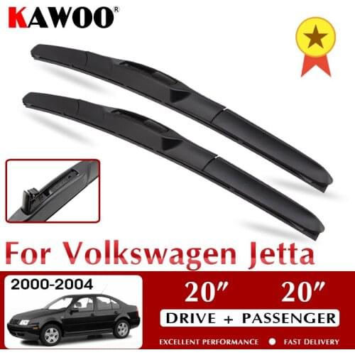 KAWOO Wiper Front Car Wiper Blades for VW Volkswagen Jetta 2000 2001 2002 2003 2004 Windshield Windscreen Window 20"+20" LHD RHD