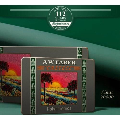 Faber Castell A.W.Faber Polychromos Oily Colored Pencils 12/24/36 Colors Anniversary Commemorative Professional Colored Pencils
