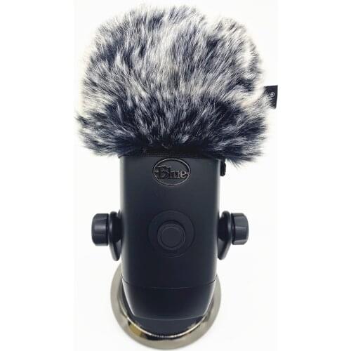 Dead Cat Outdoor Artifical Fur Windshield Microphone for BlueYetiX With Sponge Mic Cover Windproof Foam Windscreen Blue Mantis